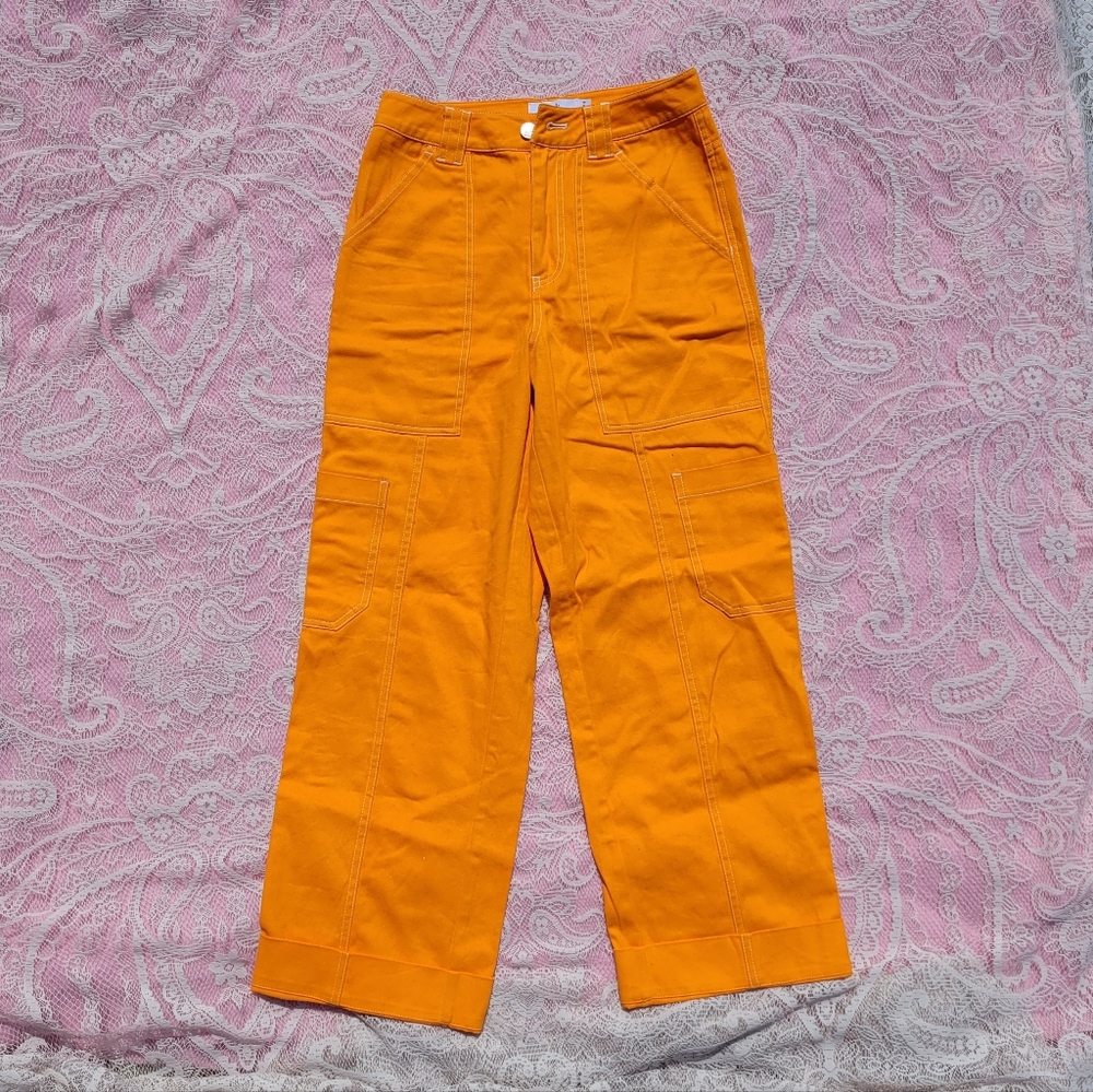Twik orange cargo pants
